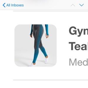 Gym shark BRANDNEW seamless Teal ombré Leggings